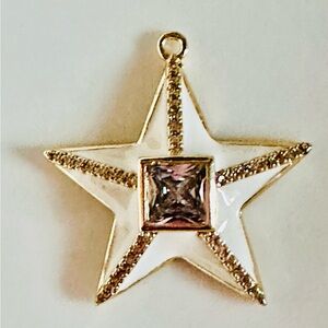 Gold and White Star Pendant
